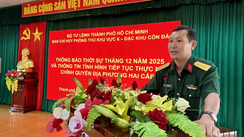 Ban CHPT khu vực 6 – Đặc khu Côn Đảo (Bộ Tư lệnh Thành phố Hồ Chí Minh) quán triệt kết luận của Bộ Chính trị