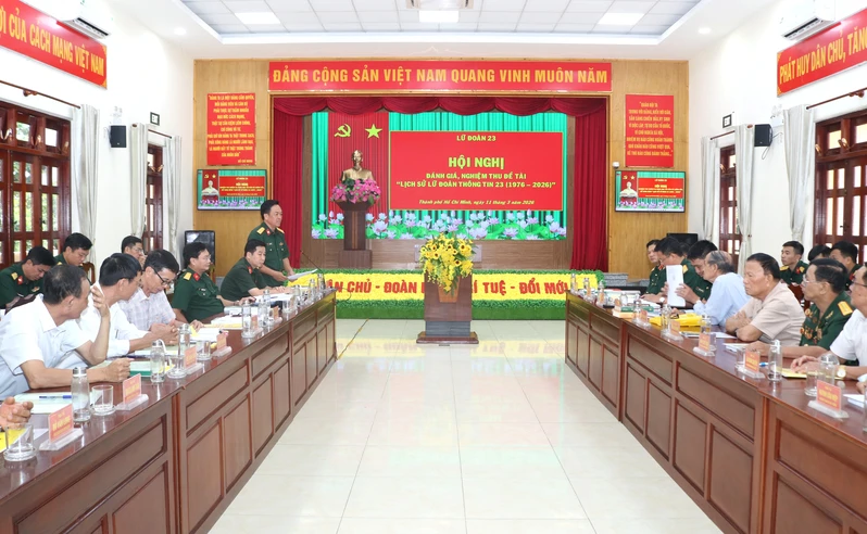 Lữ đoàn 23 nghiệm thu đề tài “Lịch sử Lữ đoàn Thông tin 23 (1976-2026)”