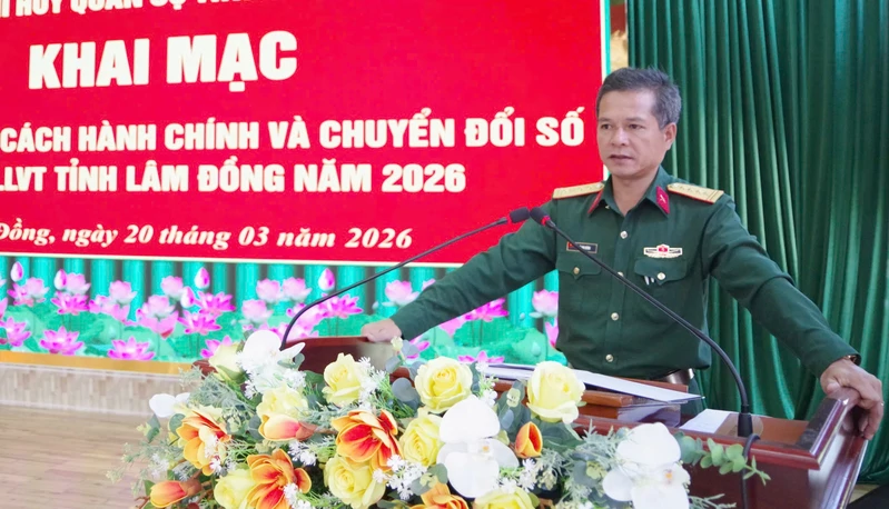Bộ CHQS tỉnh Lâm Đồng tập huấn công tác cải cách hành chính và chuyển đổi số 
