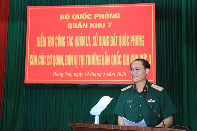 Quân khu 7 kiểm tra công tác quản lý, sử dụng đất quốc phòng tại Trường bắn Quốc gia khu vực 3