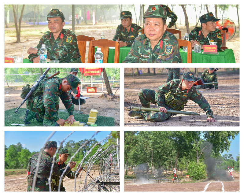 Chiến sĩ Lữ đoàn 26 thực hành đánh thuốc nổ
