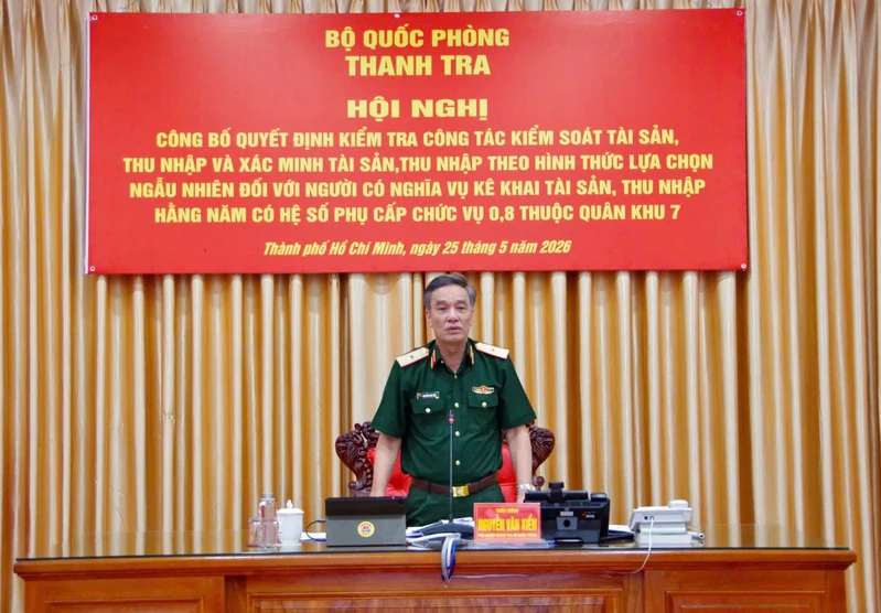 Thanh tra Bộ Quốc phòng kiểm tra, xác minh công tác kiểm soát tài sản, thu nhập tại Quân khu 7 
