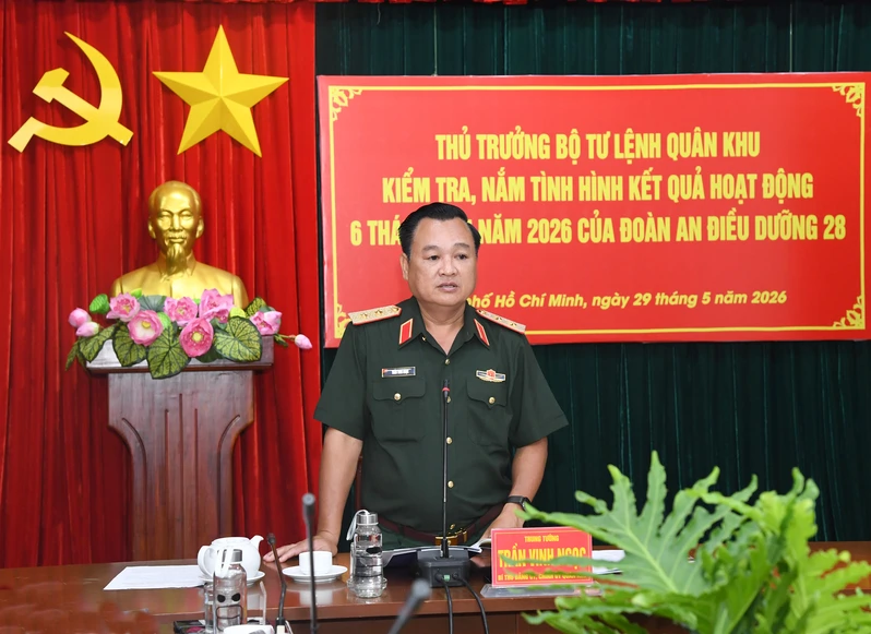 Bộ Tư lệnh Quân khu 7 kiểm tra, nắm tình hình kết quả hoạt động Đoàn An điều dưỡng 28