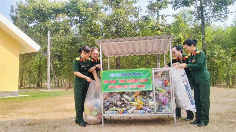  Hiệu quả mô hình “Môi trường xanh" của Hội Phụ nữ Sư đoàn 7