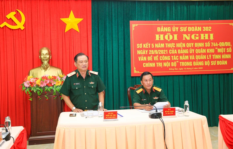 Đảng ủy Sư đoàn 302 sơ kết công tác quản lý tình hình chính trị nội bộ