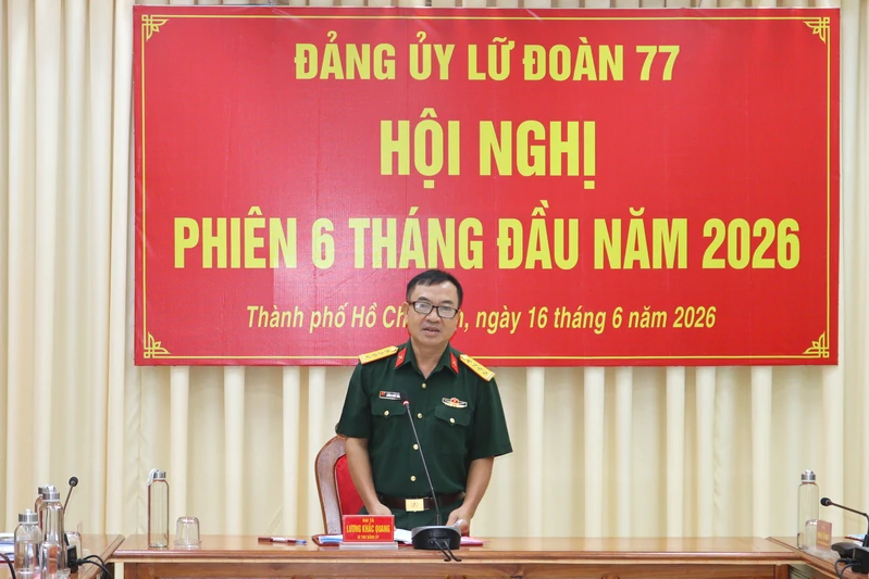 Đảng ủy Lữ đoàn 77 tổ chức hội nghị phiên 6 tháng đầu năm