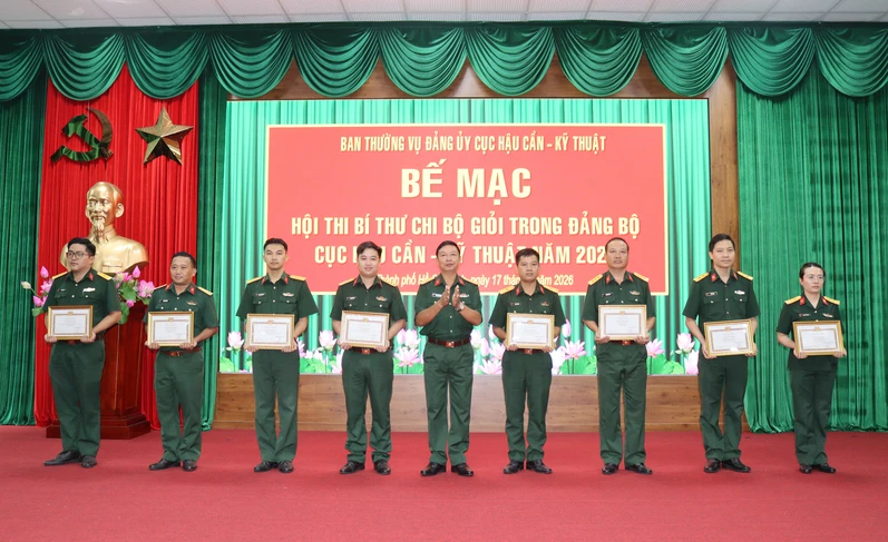 Cục Hậu cần - Kỹ thuật Quân khu bế mạc Hội thi Bí thư chi bộ giỏi năm 2026
