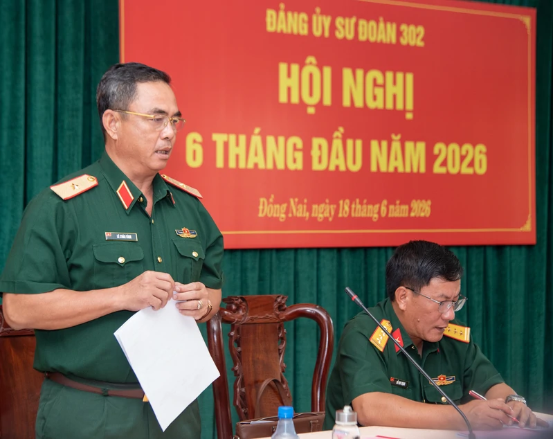 Đảng ủy Sư đoàn 302 hội nghị 6 tháng đầu năm 2026