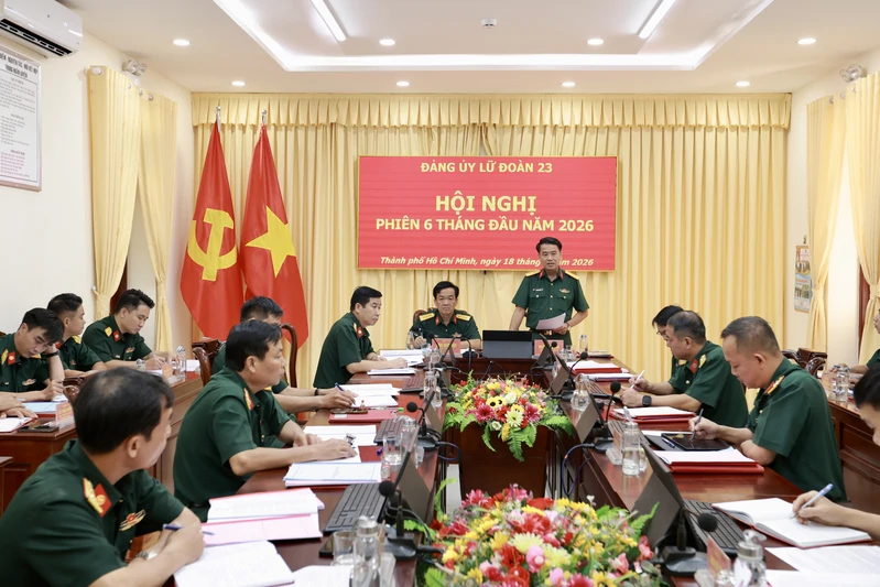 Đảng ủy Lữ đoàn 23 tổ chức Hội nghị Phiên 6 tháng đầu năm 2026