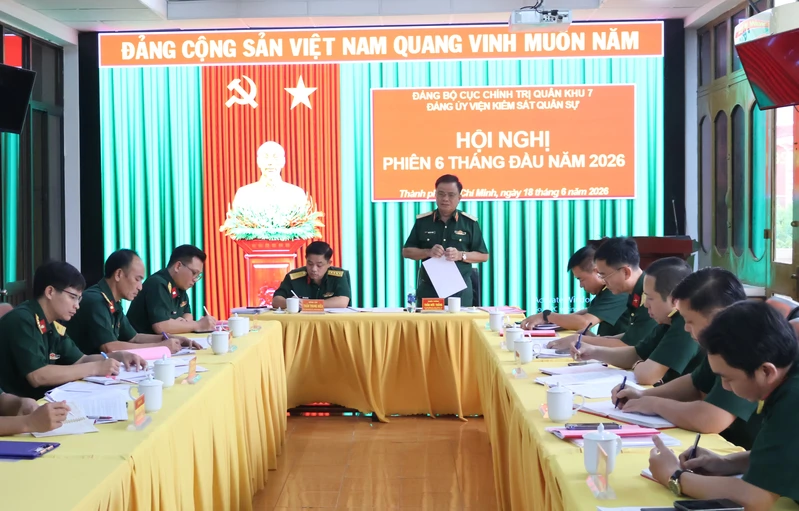 Viện Kiểm sát Quân sự Quân khu hội nghị 6 tháng đầu năm 2026
