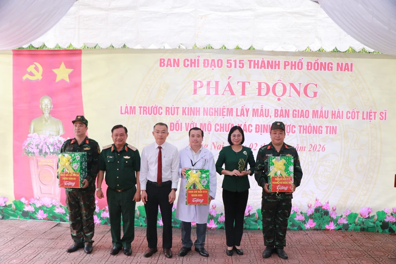 Thành phố Đồng Nai phát động làm trước lấy mẫu và bàn giao mẫu hài cốt liệt sĩ đối với mộ chưa xác định thông tin 
