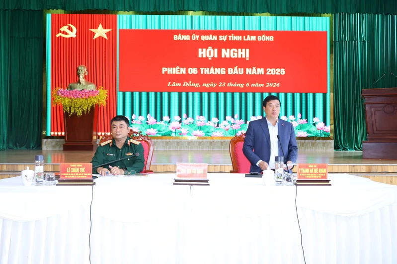 Đảng ủy Quân sự tỉnh Lâm Đồng tổ chức hội nghị phiên 6 tháng đầu năm 2026