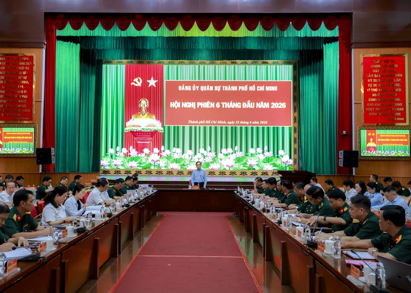 Đảng ủy Quân sự Thành phố Hồ Chí Minh lãnh đạo hoàn thành toàn diện nhiệm vụ 6 tháng đầu năm 2026
