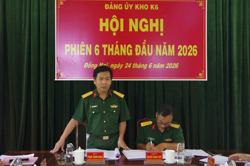 Đảng ủy kho K6 tổ chức hội nghị phiên 6 tháng đầu năm 2026
