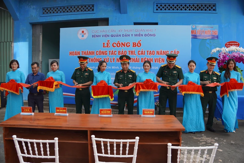 Bệnh viện Quân dân y Miền Đông hoàn thành hệ thống xử lý nước thải bệnh viện - bước tiến xanh vì cộng đồng