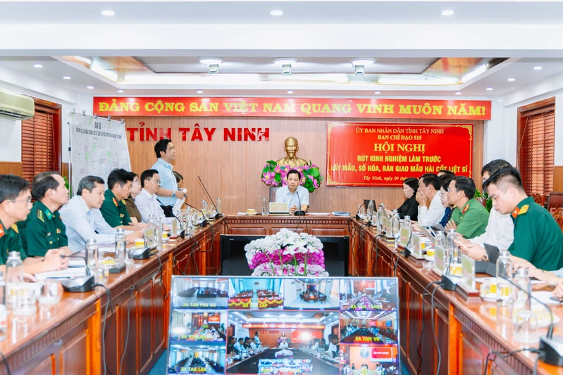 Tỉnh Tây Ninh rút kinh nghiệm công tác lấy mẫu, số hóa, bàn giao mẫu hài cốt liệt sĩ