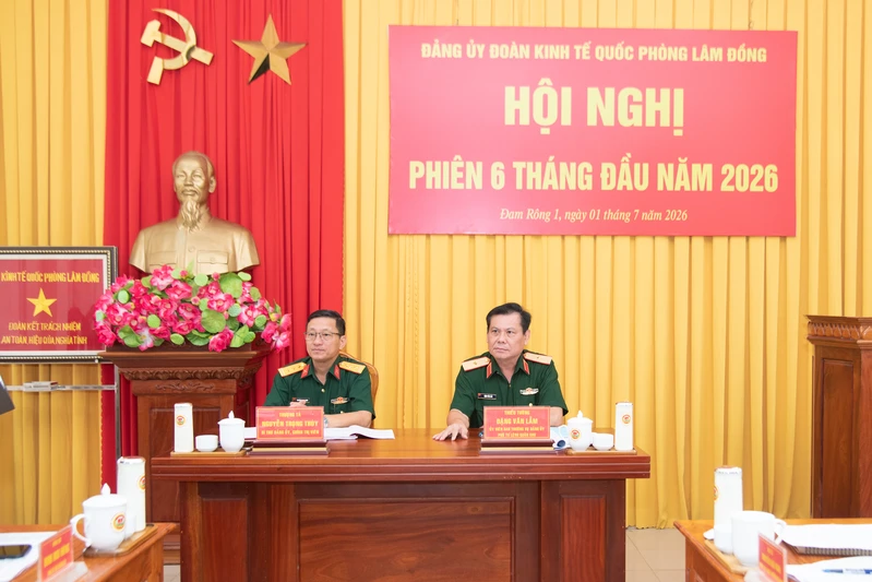 Đảng ủy Đoàn Kinh tế quốc phòng Lâm Đồng hội nghị phiên 6 tháng đầu năm 2026