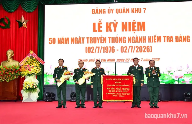 Đảng ủy Quân khu 7 kỷ niệm 50 năm Ngày truyền thống ngành Kiểm tra Đảng Quân khu (02/7/1976-02/7/2026)