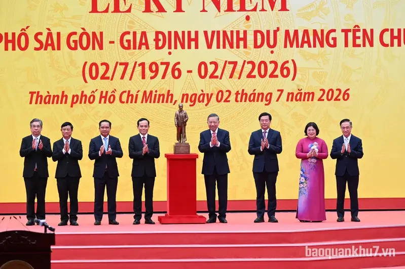 Tổng Bí thư, Chủ tịch nước Tô Lâm dự Lễ kỷ niệm 50 năm Ngày thành phố Sài Gòn - Gia Định vinh dự mang tên Chủ tịch Hồ Chí Minh