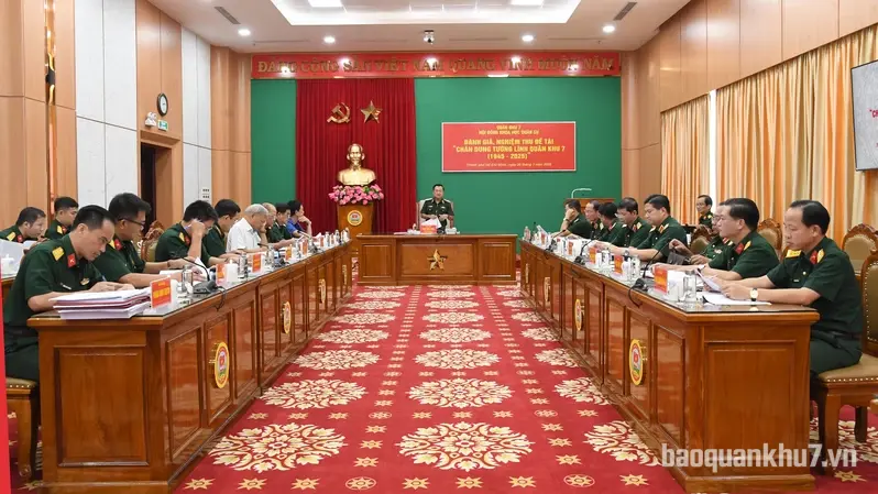 Quân khu 7 đánh giá, nghiệm thu đề tài “Chân dung tướng lĩnh Quân khu 7 (1945 - 2025)"