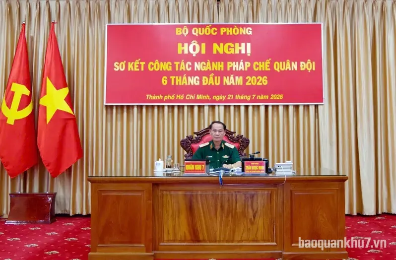 Bộ Quốc phòng sơ kết công tác ngành Pháp chế Quân đội 6 tháng đầu năm 2026
