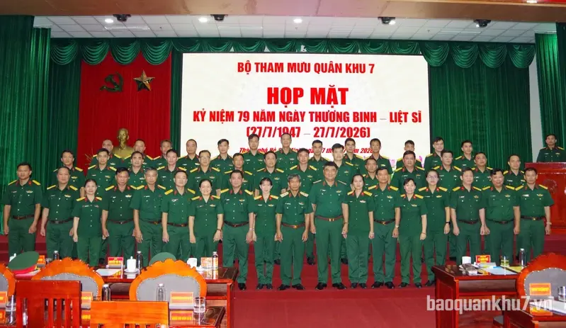 Bộ Tham mưu Quân khu gặp mặt nhân kỷ niệm 79 năm Ngày Thương binh – Liệt sĩ