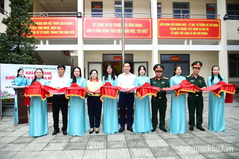 Ban CHQS phường Thủ Đức khánh thành Không gian văn hóa Hồ Chí Minh