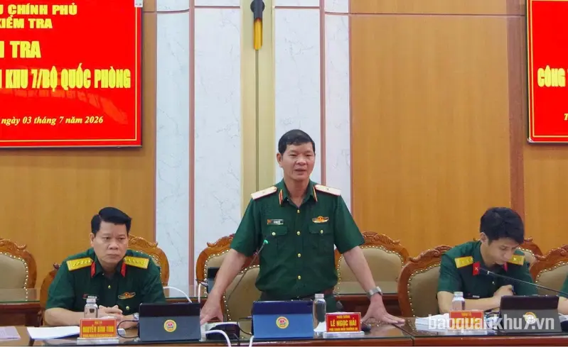 Ban Cơ yếu Chính phủ kiểm tra công tác cơ yếu tại Quân khu 7
