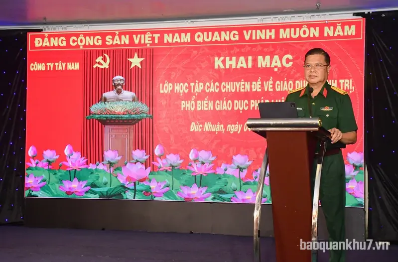 Công ty Tây Nam khai mạc lớp giáo dục chính trị, phổ biến giáo dục pháp luật năm 2026