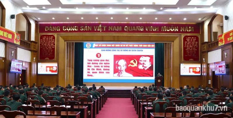 Cục Chính trị Quân khu tổ chức giao ban công tác tư tưởng tháng 6 năm 2026
