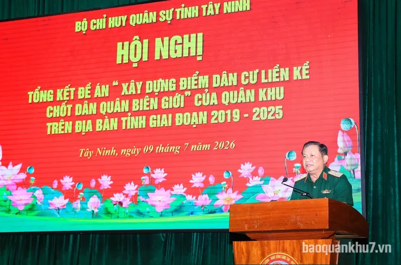 Bộ CHQS tỉnh Tây Ninh tổng kết Đề án “Xây dựng điểm dân cư liền kề chốt dân quân biên giới”