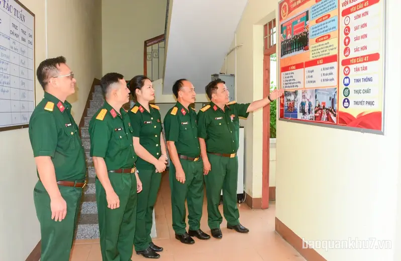 Cục Chính trị Quân khu 7 kiểm tra kết quả thực hiện nhiệm vụ tại Viện kiểm sát Quân sự Khu vực 72