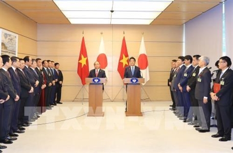 Thủ tướng Nguyễn Xuân Phúc hội đàm với Thủ tướng Nhật Bản Shinzo Abe