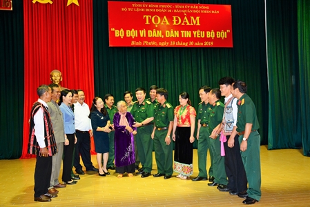 Tỉnh Bình Phước tọa đàm “Bộ đội vì dân, dân tin yêu bộ đội”