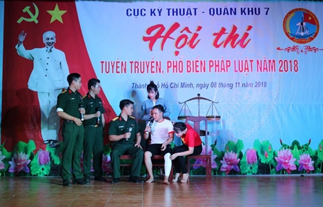 Cục Kỹ thuật Quân khu 7: Hội thi tuyên truyền, phổ biến pháp luật năm 2018