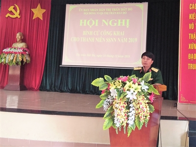 Thị trấn Đất Đỏ, tỉnh Bà Rịa – Vũng Tàu: Bình cử công khai nghĩa vụ quân sự năm 2019