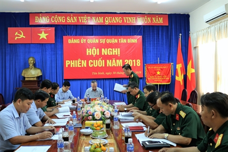 Quận Tân Bình hội nghị Đảng ủy Quân sự phiên cuối năm 2018