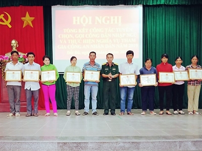 Huyện Đất Đỏ, tỉnh Bà Rịa – Vũng Tàu tổng kết công tác tuyển quân năm 2019