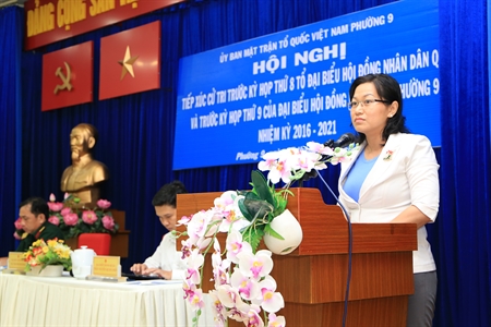 Tiếp xúc cử tri phường 9, quận Phú Nhuận trước kỳ họp thứ 8