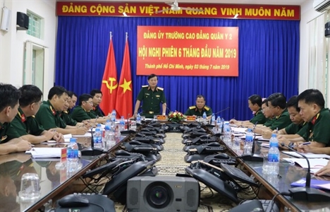 Trường Cao đẳng Quân y 2 Hội nghị Đảng ủy phiên 6 tháng đầu năm 2019