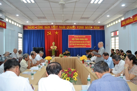 Bộ CHQS tỉnh Tây Ninh hội thảo lịch sử ngành Hậu cần – Kỹ thuật giai đoạn 1945 – 2015