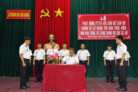 Lữ đoàn 681, Vùng 2 Hải quân phát động thi đua thực hiện văn hóa công sở