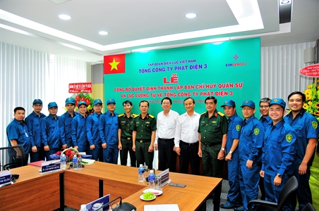 Ra mắt lực lượng tự vệ Tổng Công ty phát điện 3