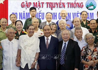 Thủ tướng Nguyễn Xuân Phúc dự gặp mặt Kỷ niệm 70 năm thành lập Trường Thiếu sinh quân Việt Nam