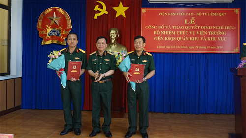 Trao quyết định bổ nhiệm chức vụ Viện trưởng Viện kiểm sát Quân sự Quân khu 7