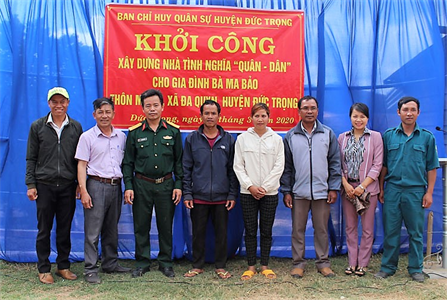 Huyện Đức Trọng, tỉnh Lâm Đồng: 100 triệu đồng xây nhà ''Tình nghĩa quân - dân'' cho hộ đồng bào dân tộc thiểu số