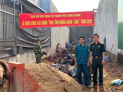 Thành phố Long Khánh xây nhà “Tình nghĩa quân - dân”
