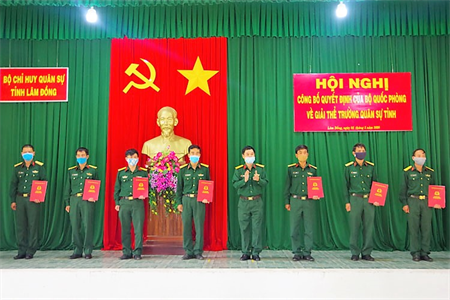 Giải thể Trường Quân sự tỉnh Lâm Đồng