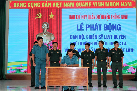 LLVT huyện Thống Nhất, tỉnh Đồng Nai nói không với thuốc lá