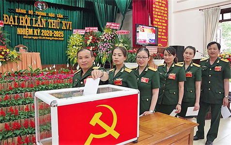 Đại hội Đảng bộ Phòng Hậu cần, Bộ CHQS tỉnh Lâm Đồng lần thứ XVI, nhiệm kỳ 2020 - 2025